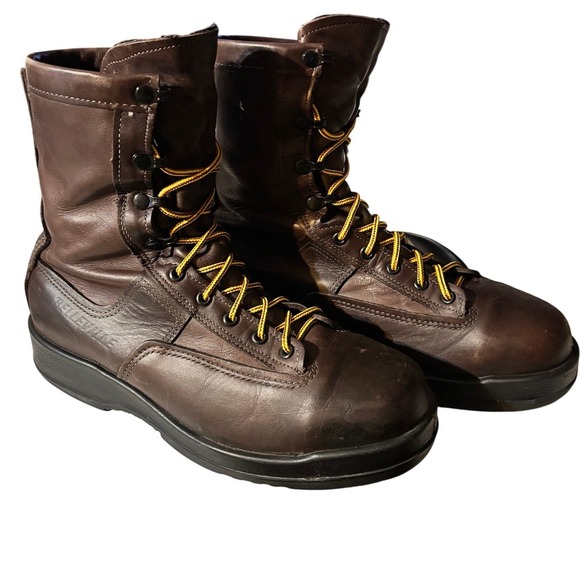 Belleville 330 ST Work Boots Mens Size 10 Brown Leather Steel Toe Vibram USA EH